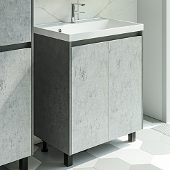 Stella Polare Мебель для ванной Кибела 70 цемент светлый/цемент темный – фотография-4